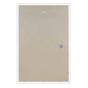 กรอบรูปไม้ตกแต่งสีขาว ขนาด 60 x 90 ซม. ลายไม้ไผ่และผ้าแคนวาส รูปทรงสี่เหลี่ยม พร้อมกระจก สำหรับใส่รูปถ่ายขนาด A4 แบบแขวน - Product Image 5