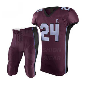 Mejor Precio Nueva Llegada Cuello en V Manga Corta Fútbol Americano Jersey Uniforme Diseño Transpirable y Técnicas Impresas - Product Image 5