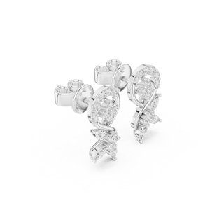 Boucles d'oreilles de bijouterie fine Boucles d'oreilles en diamant cultivées en laboratoire certifiées Argent pour femme - Product Image 3