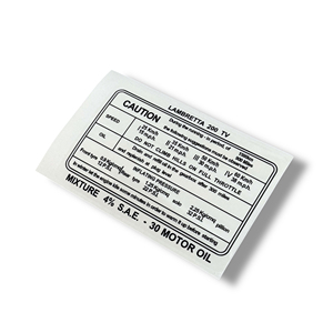 Pegatina con texto en inglés para TV200 / GT200 - Product Image 1