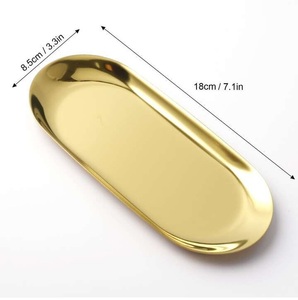 Sang trọng mạ vàng hiện đại theo phong cách cổ kim loại phục vụ khay với thiết kế các yếu tố trang trí cho dịch vụ thực phẩm - Product Image 2