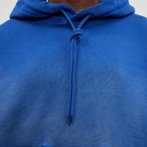 Personalizado liso de gran tamaño Terry Sudadera con capucha pantalones de chándal conjuntos Vintage ácido lavado Joggers chándal en blanco desgastado Rips hombres - Product Image 6