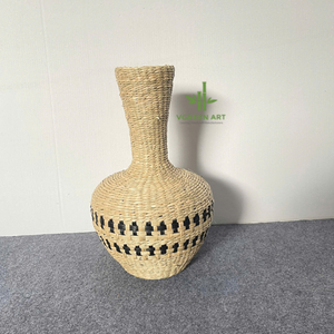 PRODUCTO MÁS VENDIDO, Jarrones de Pasto Marino, Decoración, Jarrón para Flores Secas, Mesa, Decoración Nórdica de Bambú y Madera para el Hogar, Decoración de Habitaciones, Ecológico - Product Image 1