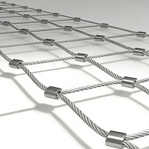 Maille de corde en acier inoxydable haute résistance - Clôture d'enclos pour animaux de zoo, barrière de sécurité à vue dégagée résistante à la corrosion - Product Image 5