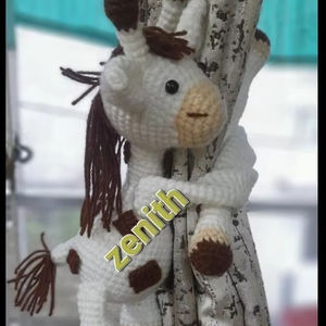 Handmade Boho Home Decor Crochet Giraffe <b>Curtain</b> <b>Holder</b> - Product Image 1