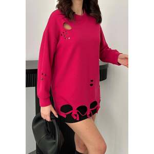 Blusa Fucsia con Corte Láser - Fucsia - Product Image 3