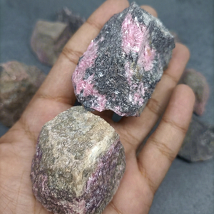 Natural Rhodonite <b>Raw</b> Stone Rough Pink Gemstone <b>Crystal</b> Mineral Specimen Natural Healing Stone Wholesale Supplier - Product Image 1