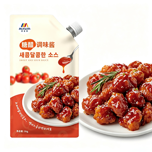 Paquete de 1 kg de Salsa <span class=keywords><strong>Agridulce</strong></span> Coreana, Salsa Picante para <span class=keywords><strong>Pollo</strong></span> Frito, Pedidos Comerciales al por Mayor - Product Image 1