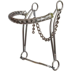 Bocado para Caballo Hackamore de Acero Inoxidable Veterinario, Diseño Equino Clásico, Boquilla Pulida y Lisa, Calidad Premium - Product Image 3