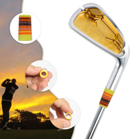 Vente en gros d'usine, ferrules de golf en plastique jaune de haute qualité, multi-anneaux, personnalisées, colorées, 0370 0355, accessoires de club de golf en bois et en fer