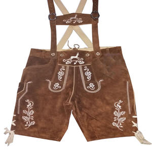High Quality Custom Cheap Men's Oktoberfest Bavarian Lederhosen <b>Shorts</b> <b>Zipper</b> Fly Casual Solid Pattern Wholesale - Product Image 4