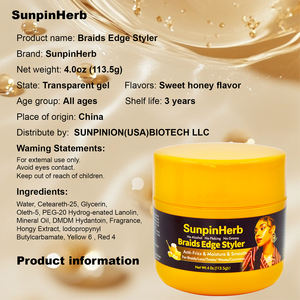 Gel coiffant bio 4oz pour tresses, locks et twists, forte tenue, sans résidus, non gras, pour coiffures soignées, vente en gros, stock US - Product Image 4