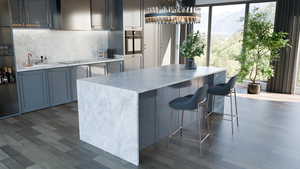 แผ่นควอตซ์พิมพ์ลายโอปุสสำหรับเคาน์เตอร์ครัวและท็อปโต๊ะเครื่องแป้ง หนา 2 ซม. 3 ซม. ขัดเงา หินสำเร็จรูปสำหรับงานก่อสร้าง - Product Image 2