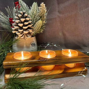 เชิงเทียนไม้ทำด้วยมือคุณภาพพรีเมี่ยมเก๋ไก๋ตกแต่งบ้านทันสมัยเน้นการตกแต่งภายในที่ทันสมัย - Product Image 1