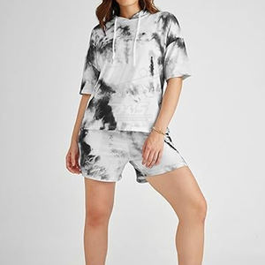 Conjunto de pantalones cortos y Sudadera ligera personalizable para mujer, chándales de invierno de algodón 100% transpirables - Product Image 6