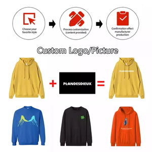 Sweat-shirts décontractés pour hommes, 210 grammes, haute qualité, couleurs personnalisées, avec strass, imperméables, hiver, épaules tombantes, en polaire - Product Image 3