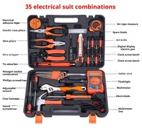 Juego de Herramientas, Juego Combinado de Herramientas Manuales para el Hogar, Caja de Herramientas para Trabajos en Madera, Herramienta Eléctrica, Regalo, Reparación, Venta al por Mayor