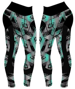 Mallas de Yoga de secado rápido de cintura alta para mujer, cintura elástica, pantalones transpirables de LICRA/nailon hechos en Pakistán - Product Image 3