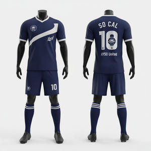 Service OEM Ensembles d'uniformes de football pour hommes adultes personnalisés 100% Polyester Nom du joueur Option Respirant Séchage rapide Dernière conception Tout - Product Image 1