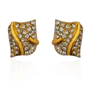 Kriaa 1310031 <b>Fine</b> <b>Stud</b> <b>Earrings</b> Gold Plated with Austrian Stone Pack of 6 - Product Image 1