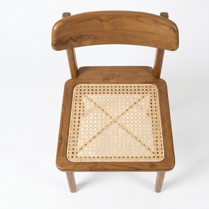 Chaises de salle à manger modernes et élégantes les plus vendues, en teck et rotin écologiques, pour l'extérieur, le salon et l'appartement - Product Image 5