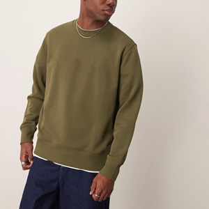 Sweat-shirt surdimensionné 100% coton de haute qualité pour hommes Logo imprimé personnalisé Crewneck Blank Heavyweight Sweats à capuche et sweat-shirts pour hommes - Product Image 5