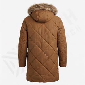 Solid Hooded <b>Men's</b> Formal Cotton Fleece Parkas High Quality Warm Streetwear Winter Windproof Thermal Snow Outwear - Product Image 2