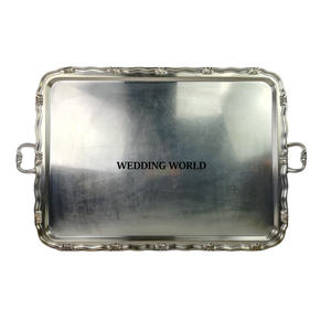 Plateau à chocolat en acier inoxydable Plateau à chocolat fait main fini en argent Plateau à chocolat en métal de table de vente chaude - Product Image 2