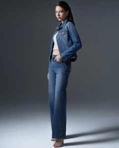 Conjunto de vaqueros elegantes para mujer, chaqueta vaquera 2025 con pantalones, logotipo personalizado, listo para enviar, venta al por mayor de Vietnam - Product Image 5