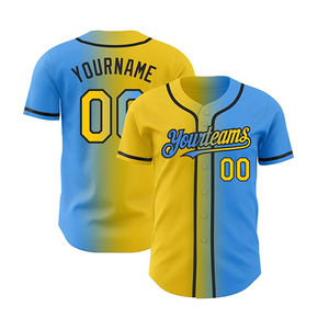 Haute qualité ville Version Baseball sport chemise imprimé maille Polyester cousu Logo nom numéro respirant séchage rapide Baseball - Product Image 4