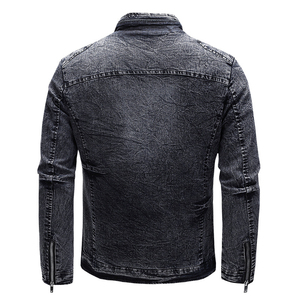Vestes en jean bleues de qualité 2026, couleur unie, veste pour garçons, style décontracté, veste en denim pour hommes - Product Image 3
