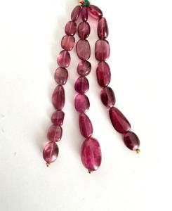 ลูกปัดรูเบลไลต์ธรรมชาติทรงกลมเรียบ สำหรับทำเครื่องประดับอัญมณีชั้นดี - Product Image 4