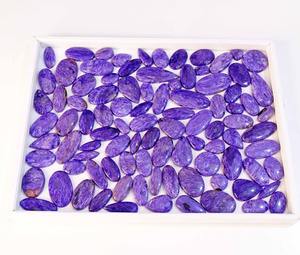 Charoite ธรรมชาติหินอัญมณีทรงหลวมสำหรับการบำบัดอัญมณีฟรีไซส์ - Product Image 2