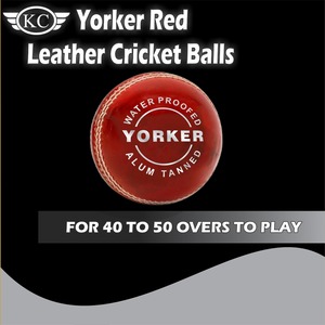 Lot de 6 balles de cricket Yorker en cuir rouge de qualité supérieure balles en cuir tanné ALUM standard international - Product Image 4