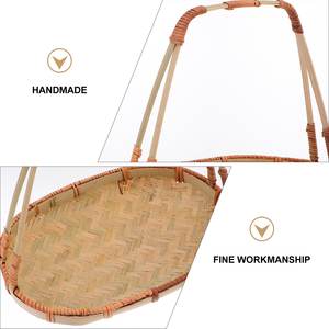 Plateau Tissé en Bambou Rectangulaire avec Poignées-Comptoir de Cuisine Panier de Fruits et de Stockage | Vente en Gros Tienphong 2025 - Product Image 5