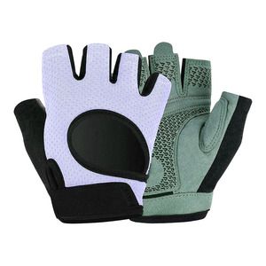 Custom <b>Half</b> Finger Fitness Gloves PU Mesh Breathable Non <b>Slip</b> Weightlifting Gym Workout Training Gloves OEM - Product Image 5