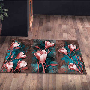 Tapis à motifs de fleurs de magnolia, tapis abstrait, tapis botanique, tapis cadeau, tapis à poils doux - Product Image 5