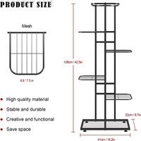 Support de plantes en métal design, étagère en fer multicouche, porte-plante pour la décoration de la maison, jardin et balcon, présentoir de fleurs