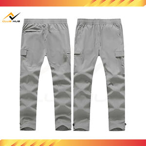 Pantalon de style safari pour homme, léger, imperméable, coupe-vent, respirant, écologique, mélange polyester/coton, taille élastique, mi-hauteur, plat - Product Image 6