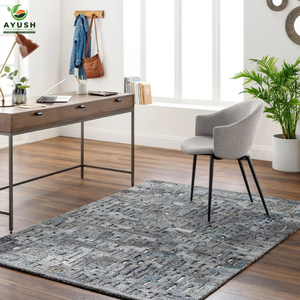 Tapis d'intérieur confortable et élégant en laine, rembourré et fait main, pour chambre à coucher et salon - Product Image 1