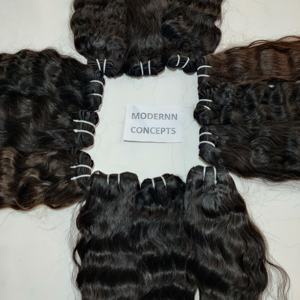 Extensiones de Cabello Humano Virgen Indio Natural Negro, Ondulado Profundo, Sin Procesamiento Químico, Paquetes Ondulados, Cabello Elegante - Product Image 2