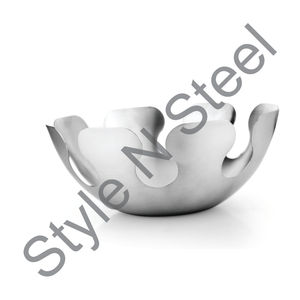 ชามสเตนัทสแตนเลสตัดพิเศษมีดีไซน์ดอกไม้สำหรับเตรียมอาหารและสลัดผลไม้ - Product Image 1