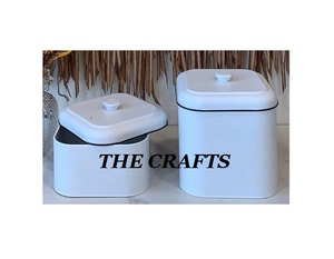 Maravilloso diseño galvanizado dos contenedores de diferentes tamaños contenedor de té de la más alta calidad Dabba para superventas - Product Image 6