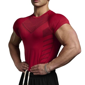 Low Moq High Quality <b>Compression</b> <b>Shirt</b> <b>Men</b> Custom Logo Best Price Gym Workout Fitness Quick Dry Stretch Athletic Wear - Product Image 5