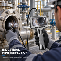 Caméra d'inspection Endoscope Vidéo avec Batterie 2000 mAh pour Ateliers, Machines, Tuyaux et Vérifications de Cavités Obscurées