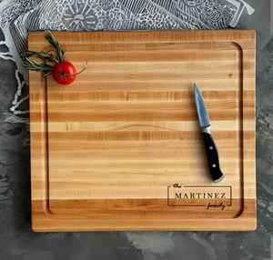 Stylish Wooden Kitchen Board for Slicing, <b>Dicing</b>, and Serving, Food-Grade, Easy to Clean, Highly Durable with Stainless Steel - Product Image 1