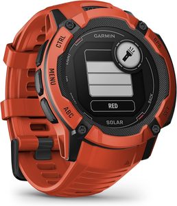 Istinto 2X solare, Smartwatch GPS robusto, torcia elettrica integrata, capacità di ricarica solare, GNSS Multi-banda, rosso fiamma - Product Image 5