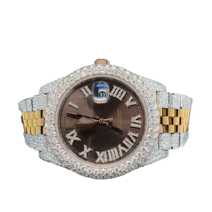 Luxury Rose Gold Plated Diamond Tourbillon <b>Watch</b> Unisex Iced Mechanical ETA Movement Stainless Steel Leather/<b>Silicone</b> Analog - Product Image 4