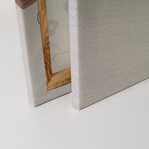 Hecho en Alemania-Decoración para el hogar Imagen de lienzo Pared de piedra de perro-Mural de pared en blanco y negro-Imagen de lienzo en marco de Camilla - Product Image 4