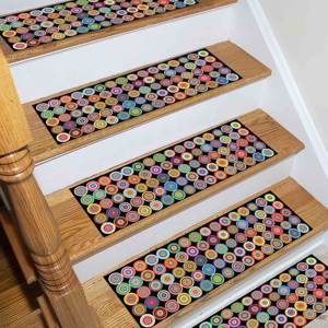 Alfombra Estampada Colorida: Moderna, Veraniega, Personalizada, para Entrada, Escaleras, Escalones - Product Image 2